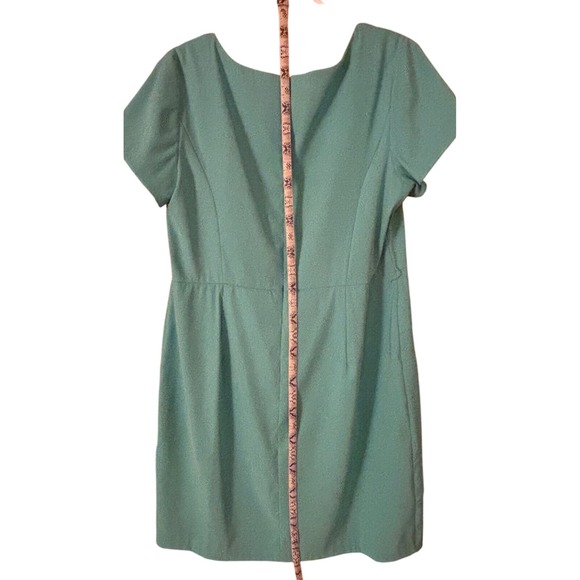 AGB Dress Sheath Career Work Short Sleeve Aqua Blue Size 18W - Picture 1 of 8